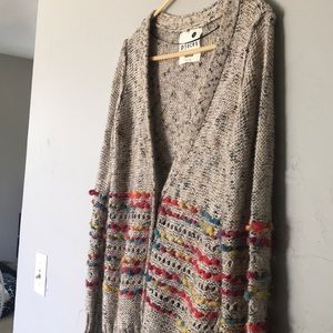 Kenzie knit wool multi-color cardigan.